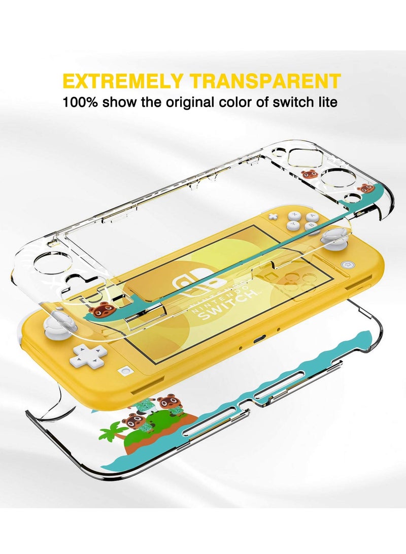 KASTWAVE Compatible with Nintendo Switch Lite Case,Rigid PC Transparent Split Shock Resistant Hard Case with Scratch Resistant Design Suitable for Animal Crossing Design - Image 4