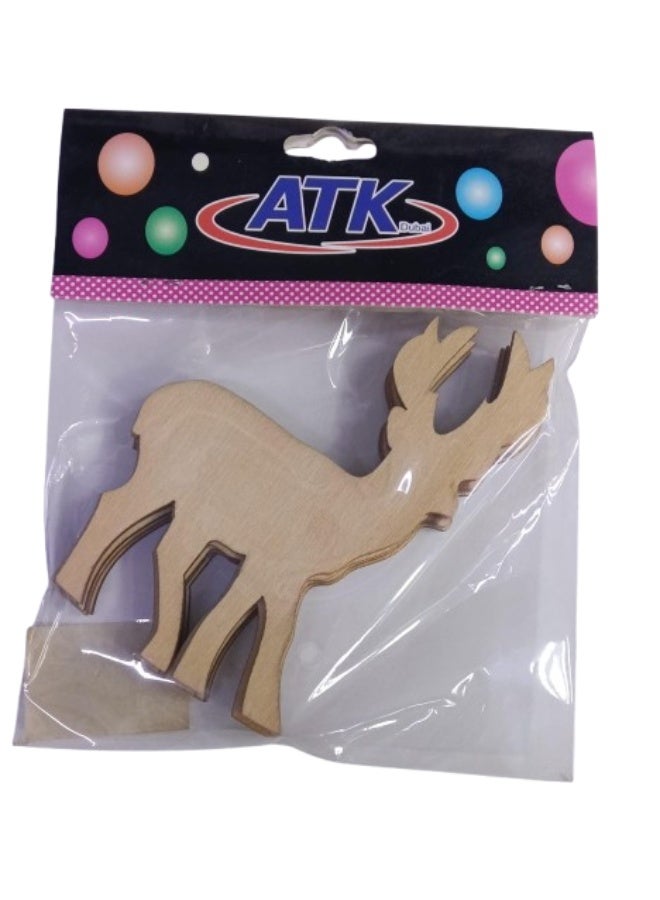 Reindeer Standing Cutout Raw MDF Wooden DIY Craft