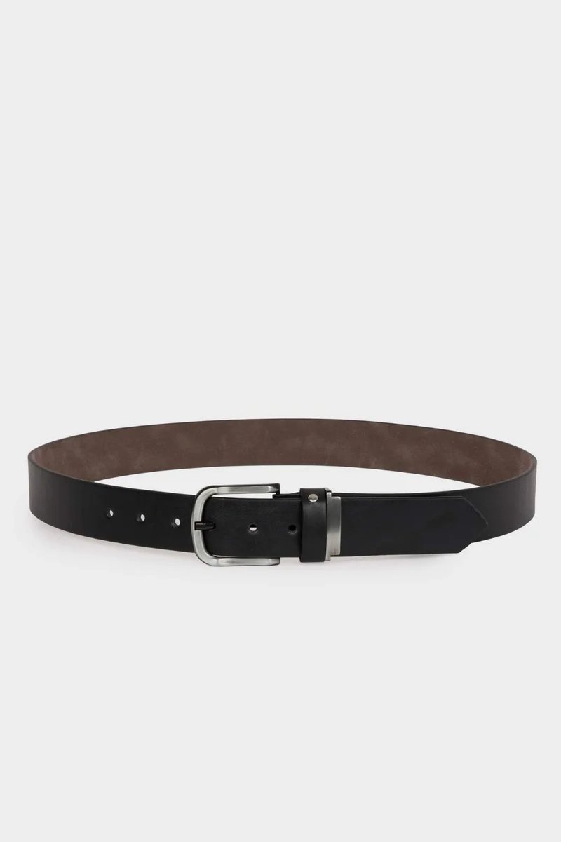 ديفاكتو Man Rectangle Clasp Faux Leather
