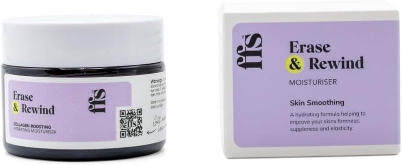FFS Beauty Erase Rewind Collagen Boosting Hydrating Moisturiser Anti Wrinkle Face Cream Face Care Collagen Cream Vegan Day and Night Cream