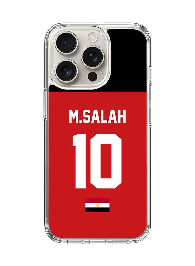 Stylizedd غطاء آيفون 16 برو [متوافق مع MagSafe] غطاء مغناطيسي رقيق شفاف - فريق كرة القدم - مصر، م. صلاح - Image 1