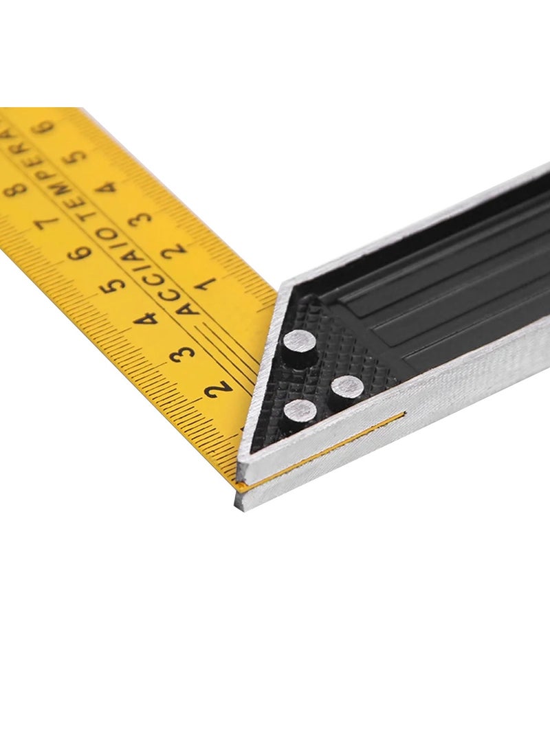 DEFAONS L-Square Angle Ruler with Hardened Steel Blade & Aluminum Handle – 13.7 Inch/35cm Measuring Tool – Fade Resistant Markings – Accurate 90° Square for Carpentry, Framing, Woodworking  - Image 3