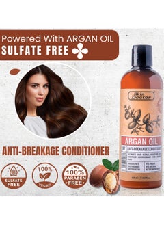 Skin Doctor Argan Oil-Infused Conditioner Anti-Breakage Ultimate Hair Repair Healthier & Maximum Nourishment No Sulfate No Paraben No Paraffin High content of Antioxidants Essential Fatty Acids & Vitamin E 500ml  - Image 2