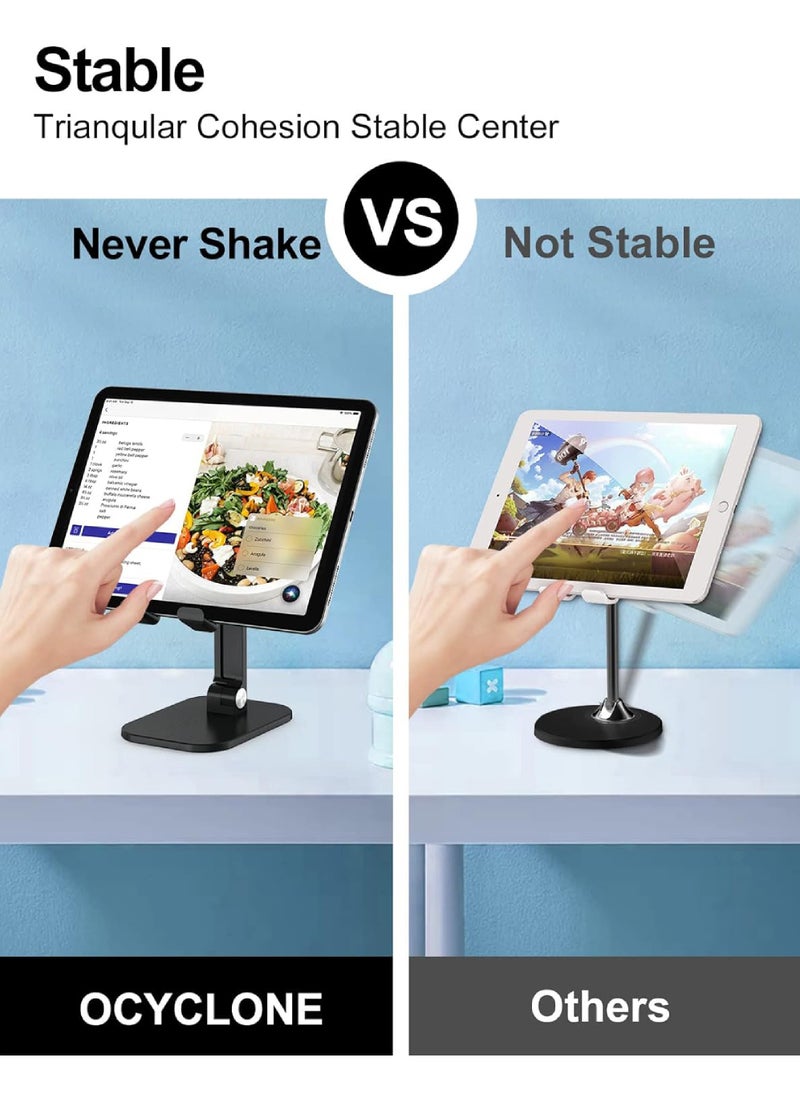Rock Pow - Phone Stand Adjustable Height and Angle Cell Phone Stand for Desk Foldable Holder Taller iPhone Stand Compatible 4.7-13in All Mobile Phone/iPad/Tablet - Image 1