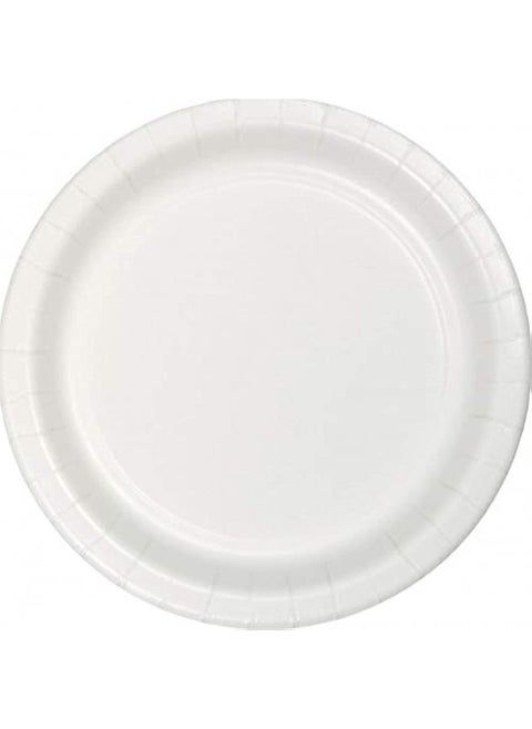 Creative Converting Touch of Color 24 Count Paper Banquet Plates, White