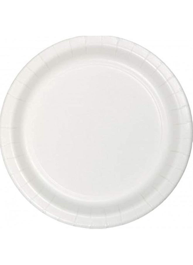 CREATIVE CONVERTING Creative Converting Touch of Color 24 Count Paper Banquet Plates, White  - Image 1