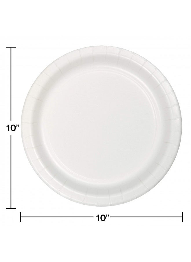 CREATIVE CONVERTING Creative Converting Touch of Color 24 Count Paper Banquet Plates, White  - Image 2