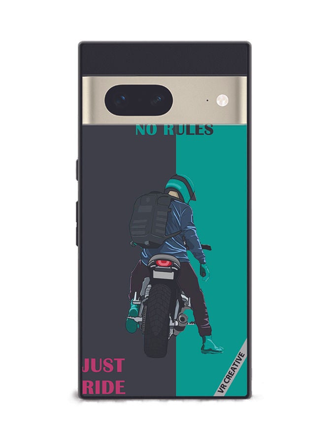VR CREATIVE Protective Case Cover For Google Pixel 7 Just Ride Design Multicolour - Image 1