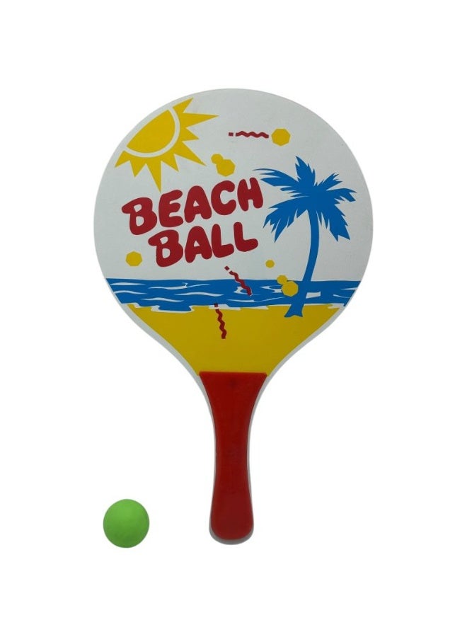 QSHOP Beach Paddle Set with Ball Summer Beach Game for Kids and Adults Play on the Beach or Garden - Image 2