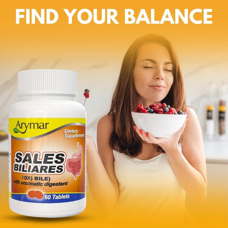 Arymar Sales Biliares Ox Bile with Digestive Enyzmes 60 Tabs - Image 5