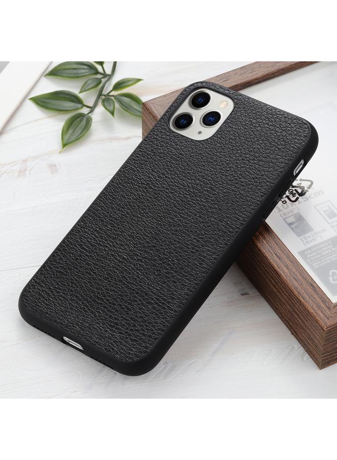 The Bros Phone Case For iPhone 12 / 12 Pro Litchi Texture Genuine Leather Folding Protective Phone Case  - Image 1