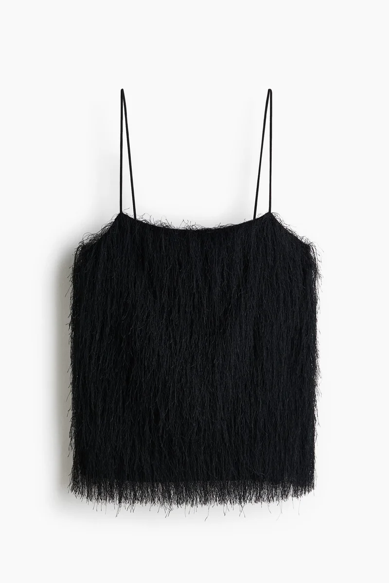 H&M Fringed strappy top