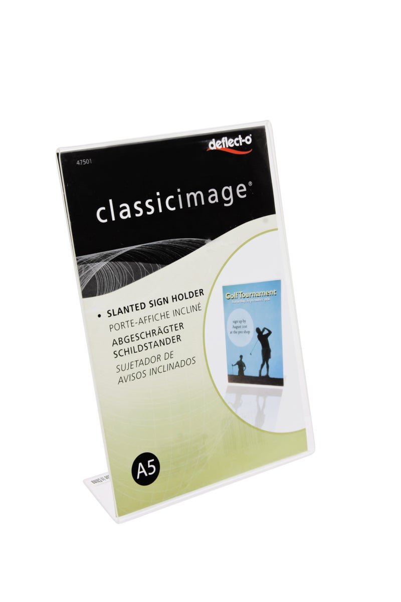 Classic Image Slanted Sign Holder (L-shape) 12.7 X 17.7 cm
