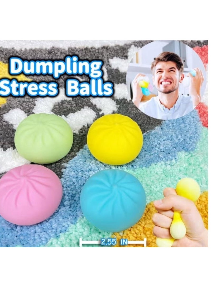Steamed stuffed dumpling toy, squeezable dumpling ball with mini steamer, stress relief toy, sensory squeeze toy - Image 3