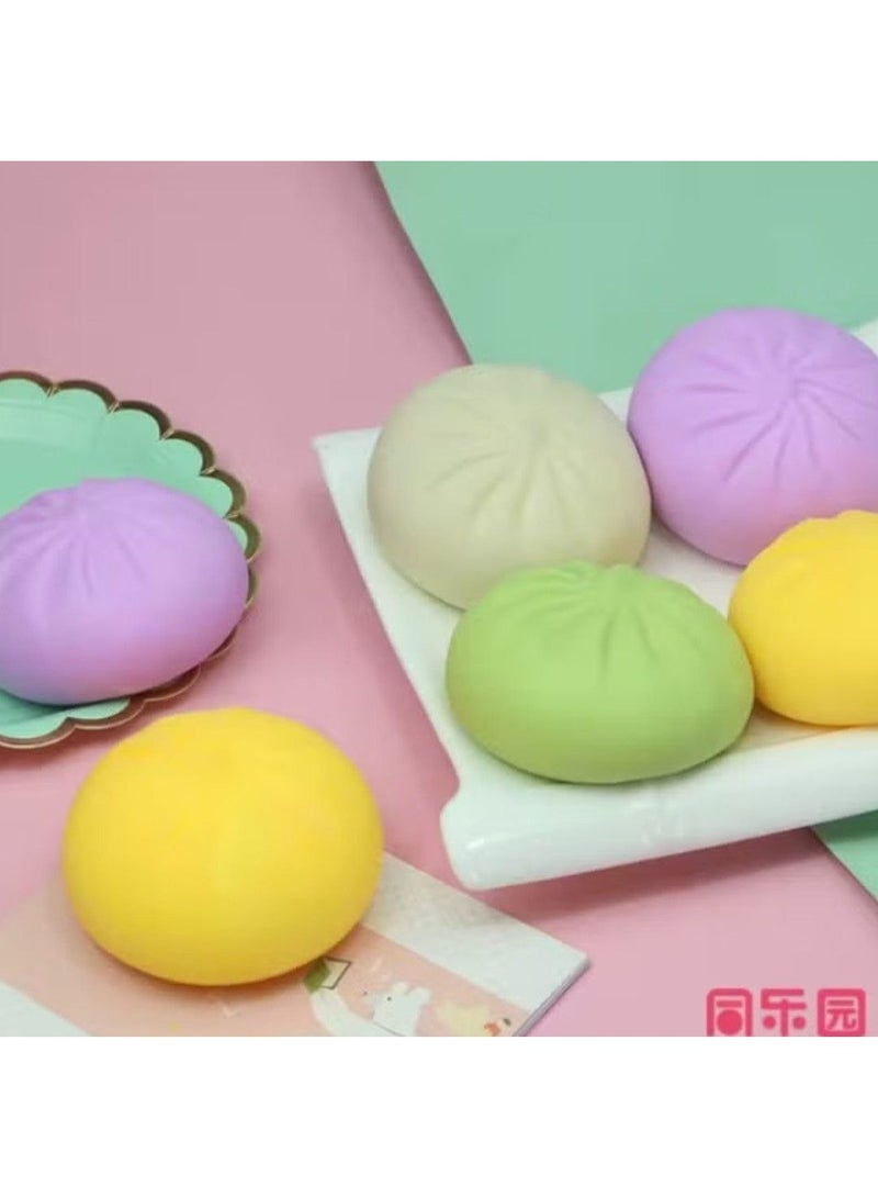 Steamed stuffed dumpling toy, squeezable dumpling ball with mini steamer, stress relief toy, sensory squeeze toy - Image 4