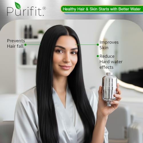 Purifit Hard Water Tap & Shower Filter for Bathroom Version 2 | Anti Hair Fall, Dry Skin & Frizz Control | Chlorine Removal Water Filter | Universal Fit - Image 3