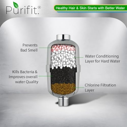Purifit Hard Water Tap & Shower Filter for Bathroom Version 2 | Anti Hair Fall, Dry Skin & Frizz Control | Chlorine Removal Water Filter | Universal Fit - Image 2