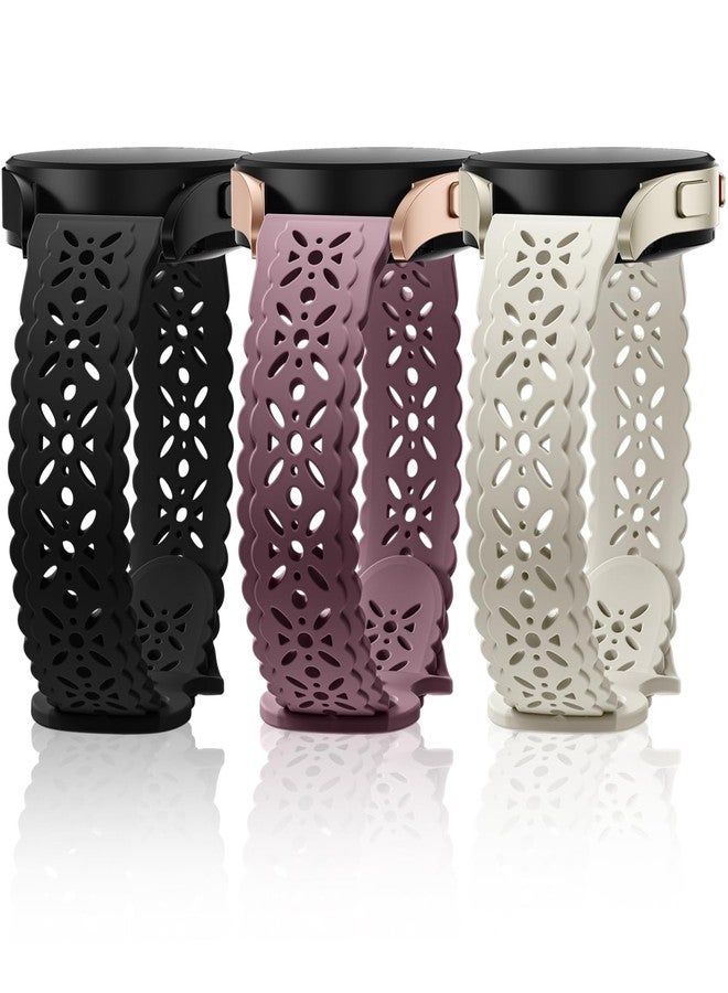 Dirrelo for Samsung Galaxy Watch 7 Band 44mm 40mm 6 Classic 4 5 Pro Watch 3 Bands Women Men, Breathable Sport Cute Lace Waterproof Silicone Strap for Summer Spring Solorful Dressy - Image 1