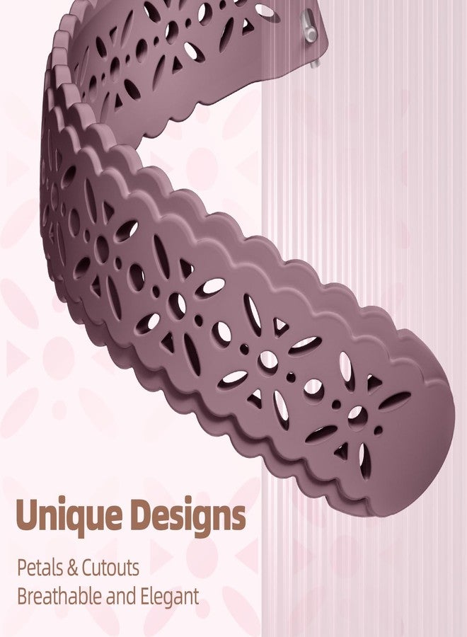 Dirrelo for Samsung Galaxy Watch 7 Band 44mm 40mm 6 Classic 4 5 Pro Watch 3 Bands Women Men, Breathable Sport Cute Lace Waterproof Silicone Strap for Summer Spring Solorful Dressy - Image 4