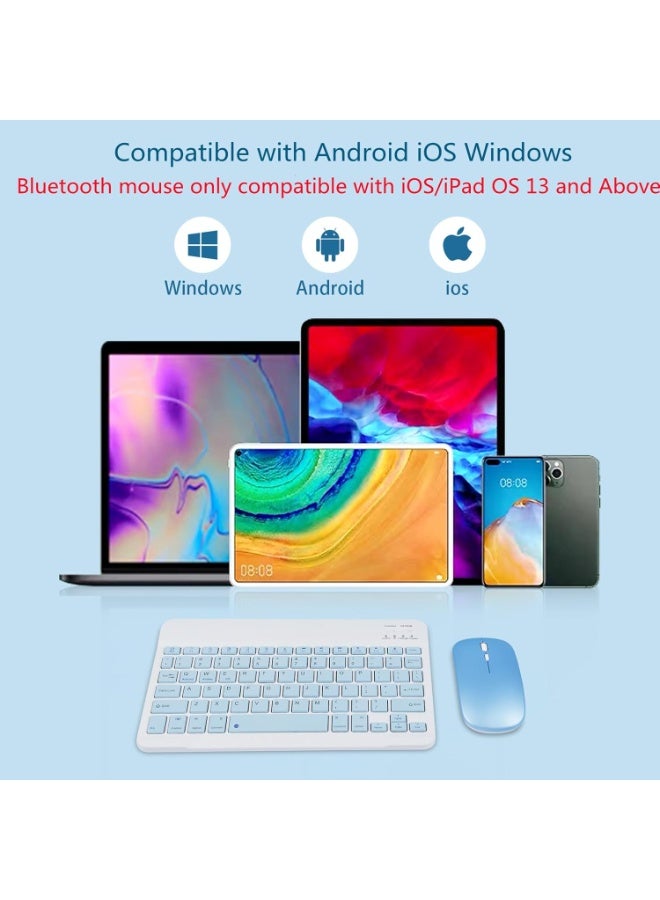 MUNTAQI Bluetooth Wireless Keyboard and Mouse Combo – 2.4GHz USB Rechargeable Slim Keyboard with Silent Click Mouse, Lightweight Portable Keyboard for Laptop, PC, Tablet, Windows, Mac, Chrome - Image 5