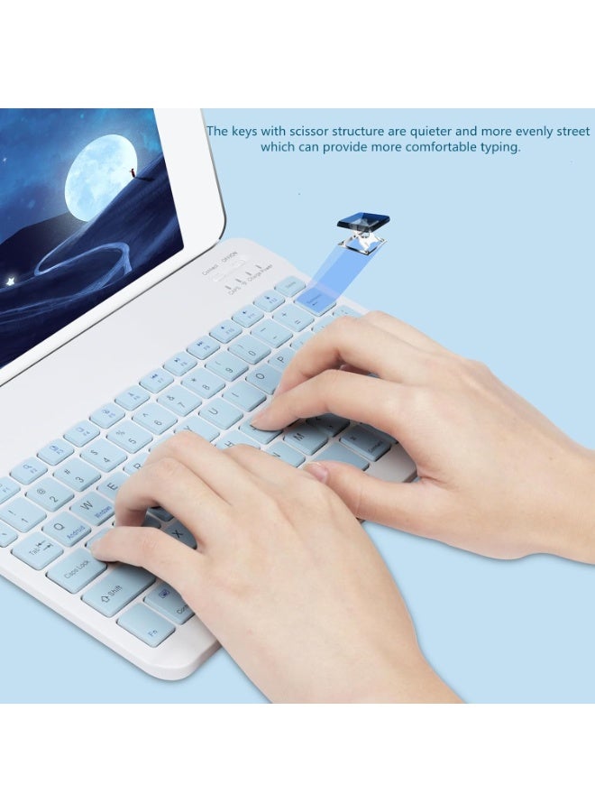 MUNTAQI Bluetooth Wireless Keyboard and Mouse Combo – 2.4GHz USB Rechargeable Slim Keyboard with Silent Click Mouse, Lightweight Portable Keyboard for Laptop, PC, Tablet, Windows, Mac, Chrome - Image 4