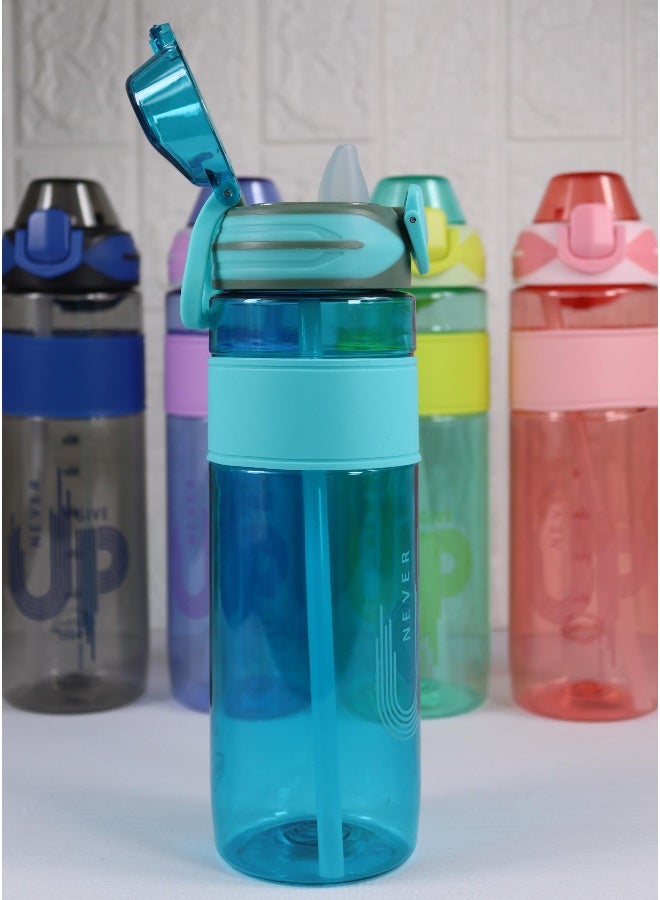 توشيونيكس زجاجة مياه شرب فاخرة سعة 900 مل - مصنوعة من مادة تريتان خالية من مادة BPA مع شفاطة بفتحة تهوية وغطاء قفل مانع للتسرب ومقبض وقبضة - مثالية للأطفال والكبار في صالة الألعاب الرياضية والمكتب والمدرسة والأنشطة الخارجية - زجاجة مياه سعة 30 أونصة - Image 3