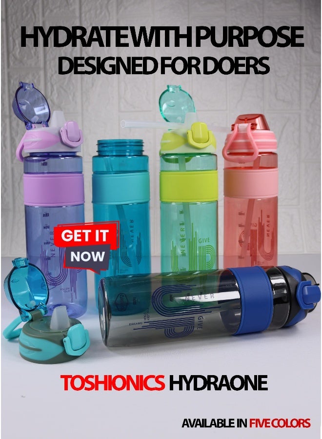 توشيونيكس زجاجة مياه شرب فاخرة سعة 900 مل - مصنوعة من مادة تريتان خالية من مادة BPA مع شفاطة بفتحة تهوية وغطاء قفل مانع للتسرب ومقبض وقبضة - مثالية للأطفال والكبار في صالة الألعاب الرياضية والمكتب والمدرسة والأنشطة الخارجية - زجاجة مياه سعة 30 أونصة - Image 4