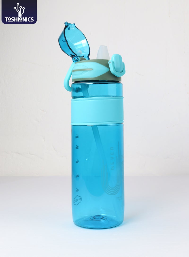 توشيونيكس زجاجة مياه شرب فاخرة سعة 900 مل - مصنوعة من مادة تريتان خالية من مادة BPA مع شفاطة بفتحة تهوية وغطاء قفل مانع للتسرب ومقبض وقبضة - مثالية للأطفال والكبار في صالة الألعاب الرياضية والمكتب والمدرسة والأنشطة الخارجية - زجاجة مياه سعة 30 أونصة - Image 1