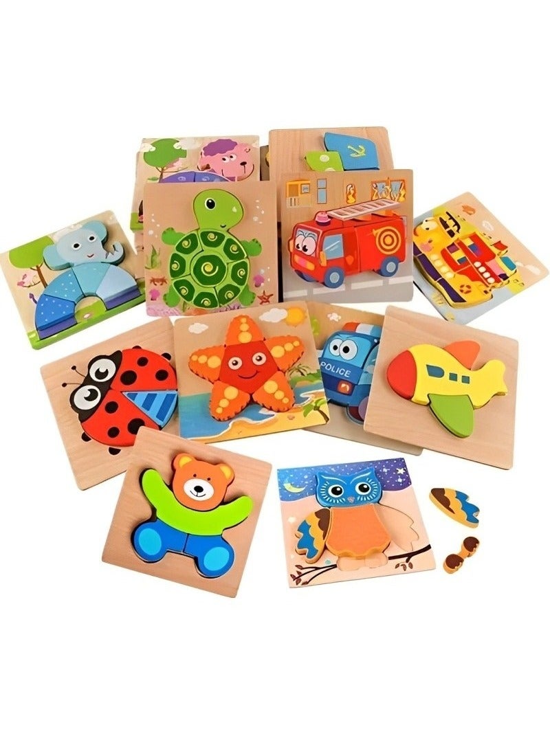 Wooden 3D Jigsaw Puzzle Cat Colored Shape for Toddlers, Teacher Parents Early Learning Support Tools, Attractive Colors and Patterns, Montessori Motor and Sensory Skills Develop Toys, Ideal Gift - Image 5