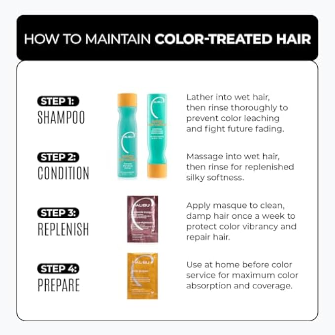 Malibu HYDRATE COLOR WELLNESS SHAMPOO FOR COLOR TREATED HAIR AND FIGHTS COLOR FADE SULFATE FREE AND GENTLE CLEANSING COLOR PROTECT SHAMPOO, 9OZ - Image 3