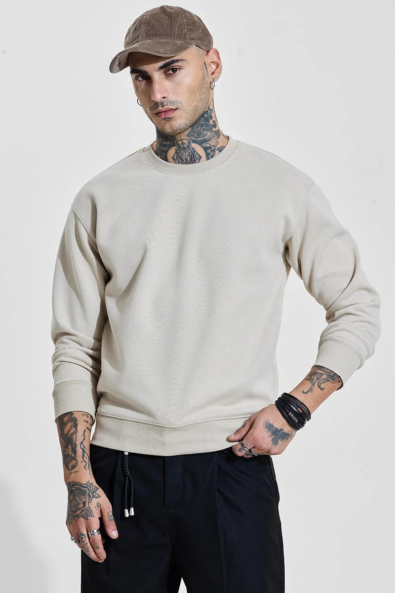 SNITCH Solid Relaxed Fit Sweatshirt