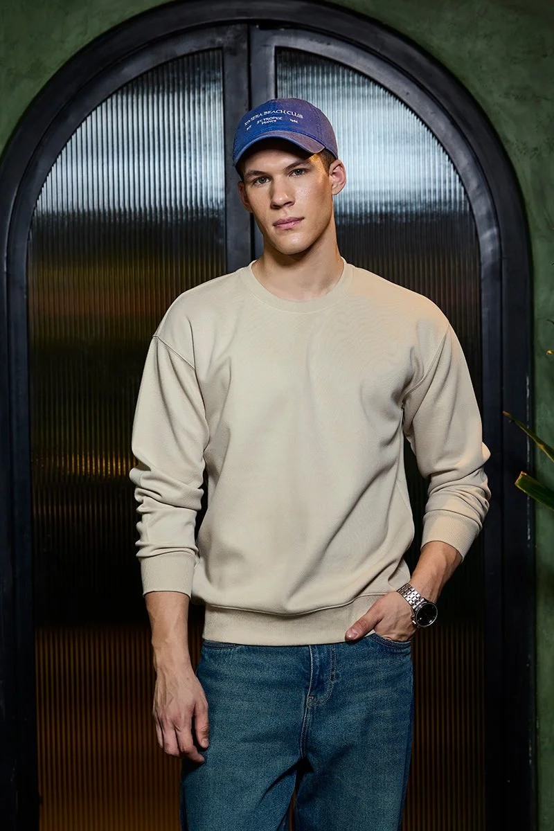 سنيتش سويت شيرت مريح بقصة واسعة