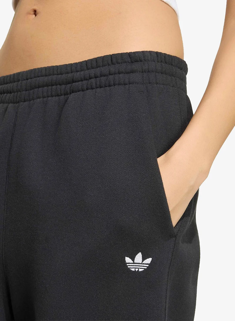 Adidas Originals BLACK Essential Wide Leg Fleece Sweatpants for Women | Best Price UAE