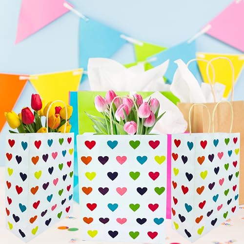 Tdas paper bags for return gifts carry bag packaging boxes kids gift birthday medium small house warming wedding ceremony kids adults baby shower happy birthday (3 x 8 x 10 inches) (20) - Image 4