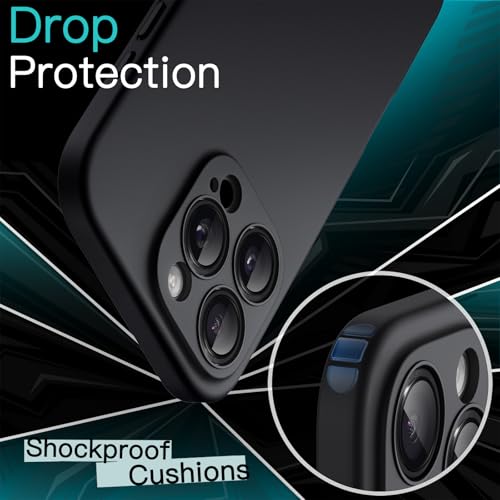 Jetech غطاء جيتشك النحيف لجهاز آيفون 16 برو 6.3 بوصة، حماية كاملة لعدسة الكاميرا، غطاء هاتف واقي رقيق من TPU ناعم بلمسة نهائية غير لامعة، مقاوم للصدمات (تيتانيوم أسود) - Image 4