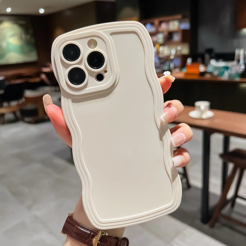 For Apple Mobile Phone Case Solid Color Large Wave All-Inclusive Fine Hole Iphone16 Anti-Drop Apple 1514 - Image 4