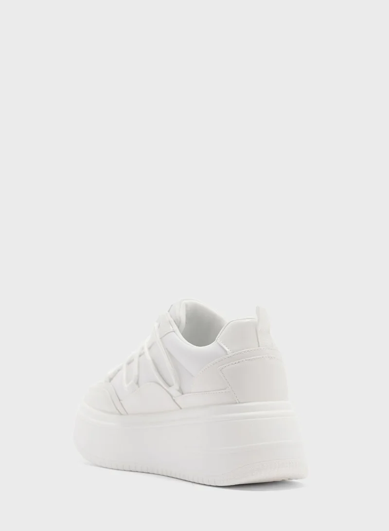 Ginger Zigzag Strap Stacked Sole Sneaker