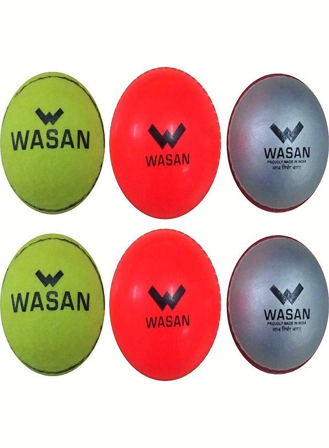 WASAN Cricket Balls Gift Set - 2 Tennis Balls 2 Wind Balls 2 Swing Sting Balls - Image 1