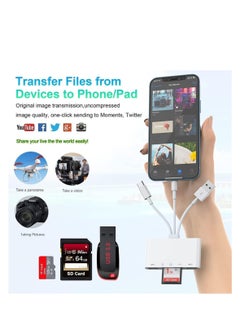 AMBERJACK Card Reader, 5 in 1 USB C SD Camera Memory Card Reader, Plug N Play for iPhone, iPad, Android, Mac, Computer, Camera, MacBook, Supports SD, Micro SD, SDXC, and USB OTG  - Image 3