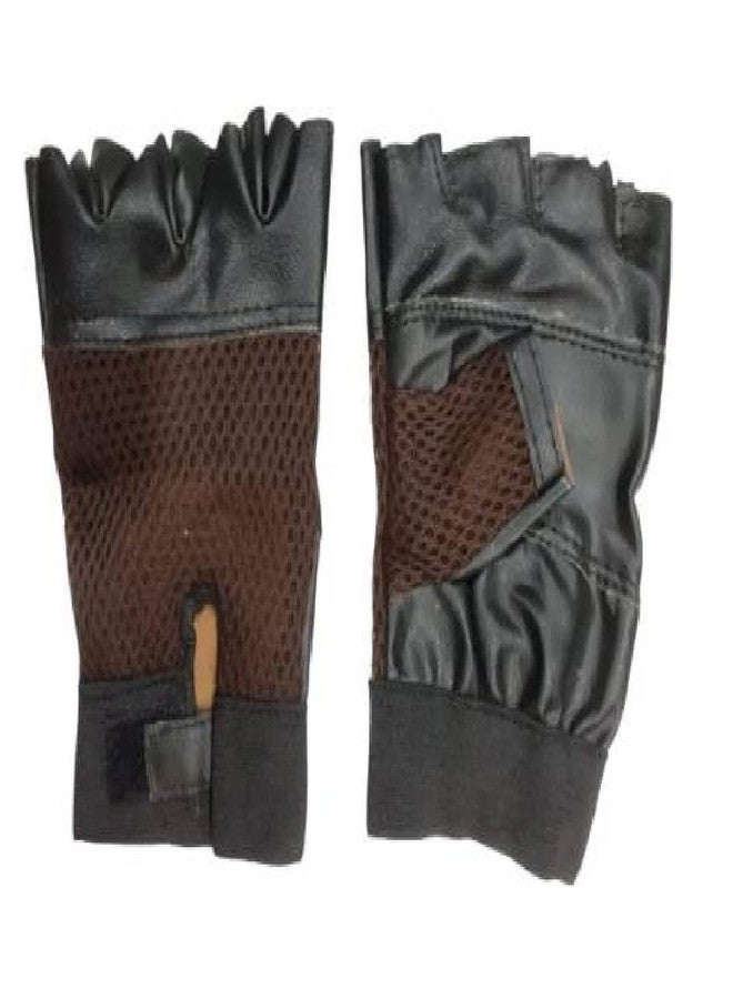 فينوم قفازات رياضية جلدية بنية اللون من فينوم، مزودة بدعامة للمعصم، مثالية لرفع الأثقال، والتمارين الرياضية، والتدريب المتقاطع، والتمارين الرياضية، مناسبة للرجال والنساء. - Image 2