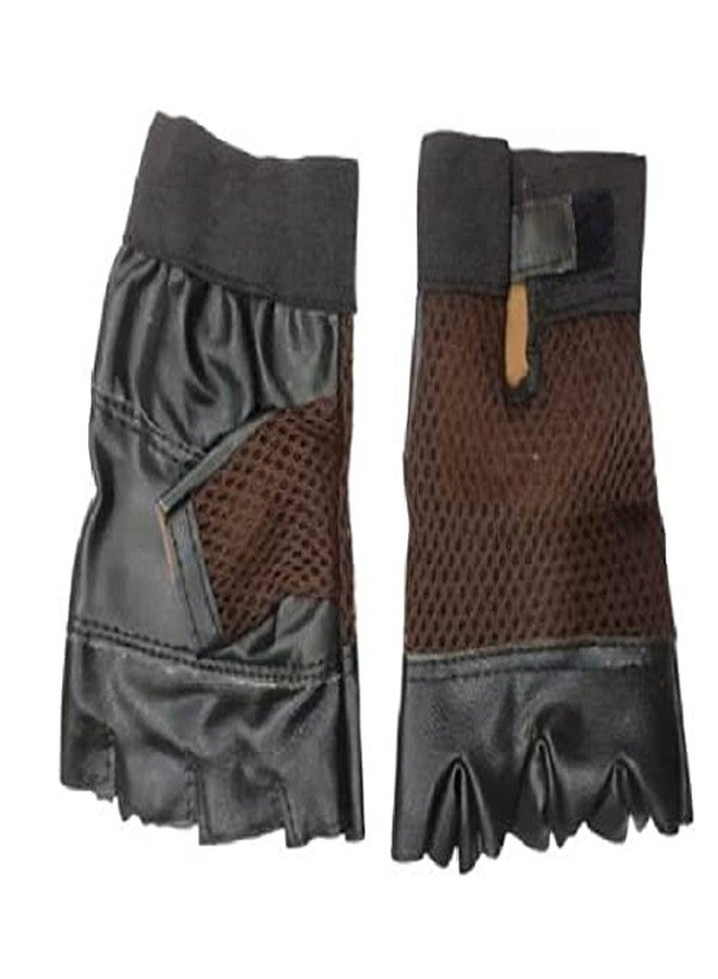 فينوم قفازات رياضية جلدية بنية اللون من فينوم، مزودة بدعامة للمعصم، مثالية لرفع الأثقال، والتمارين الرياضية، والتدريب المتقاطع، والتمارين الرياضية، مناسبة للرجال والنساء. - Image 3