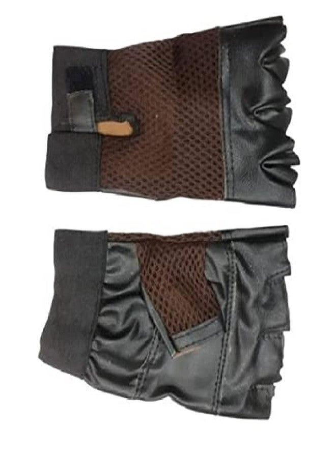 فينوم قفازات رياضية جلدية بنية اللون من فينوم، مزودة بدعامة للمعصم، مثالية لرفع الأثقال، والتمارين الرياضية، والتدريب المتقاطع، والتمارين الرياضية، مناسبة للرجال والنساء. - Image 5