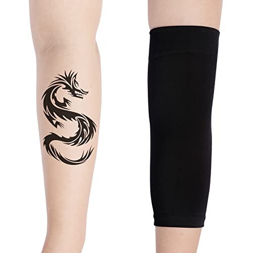 HOVEOX 3 Pairs Tattoo Cover Up Compression Sleeves - Forearm Arm Sleeves for Women & Men (Black) - Image 5