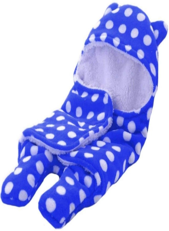 First Kick New Born Baby Blanket Pack of Super Soft Wearable Baby Wrapper Durable Fleece Polyester Cum Baby Sleeping Bag for Baby Boys, Baby Girls, Babies (76cm x 70cm, 0-6 Months) Blue Red - Image 2