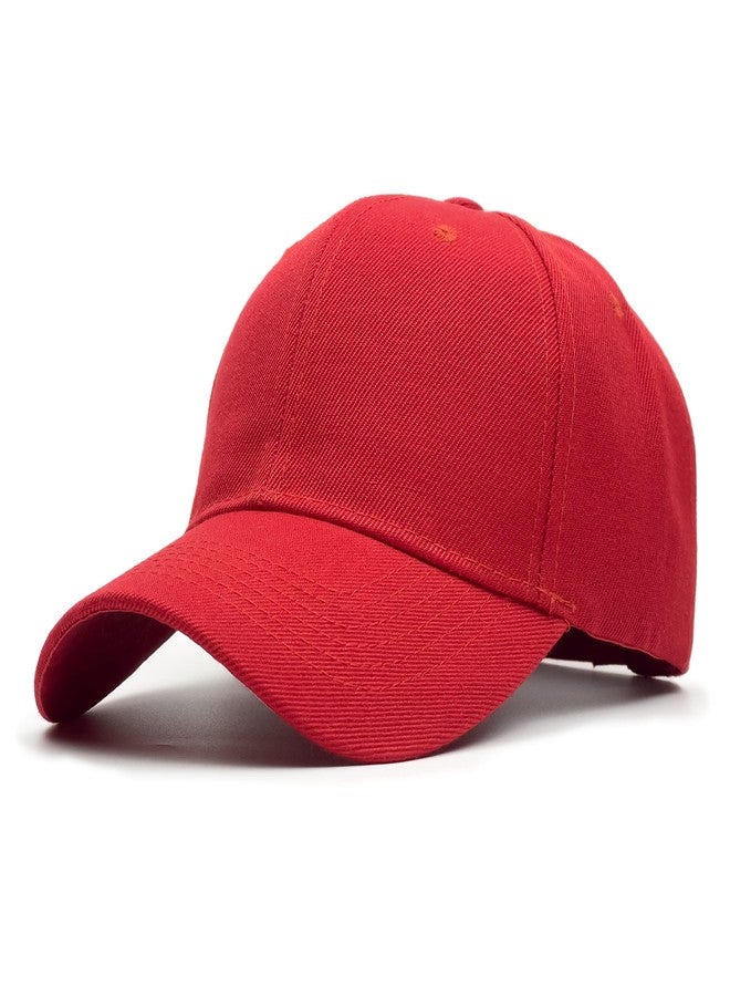 Utmost Structured Baseball Cap with Adjustable Closure - Performance Hat for Outdoor Activities and Custom Embroidery (1pc Red) - Image 1