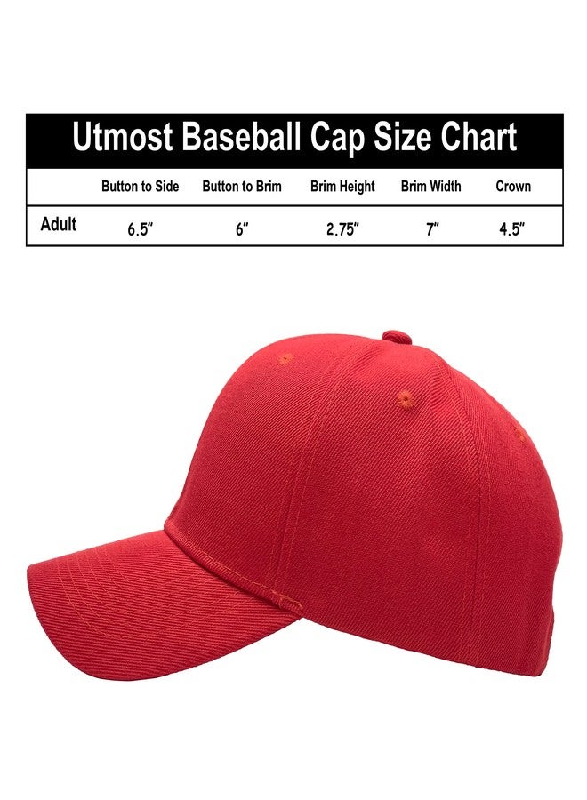 Utmost Structured Baseball Cap with Adjustable Closure - Performance Hat for Outdoor Activities and Custom Embroidery (1pc Red) - Image 4