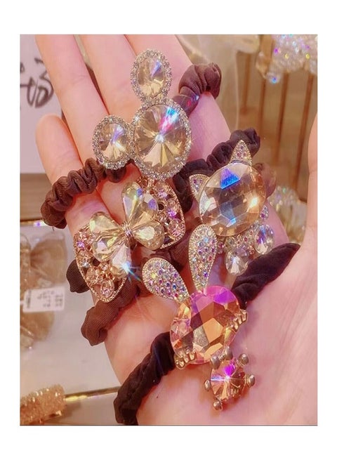 4 قطع ربطة شعر، حبل شعر، كرة فروة الرأس، غطاء جلدي للنساء