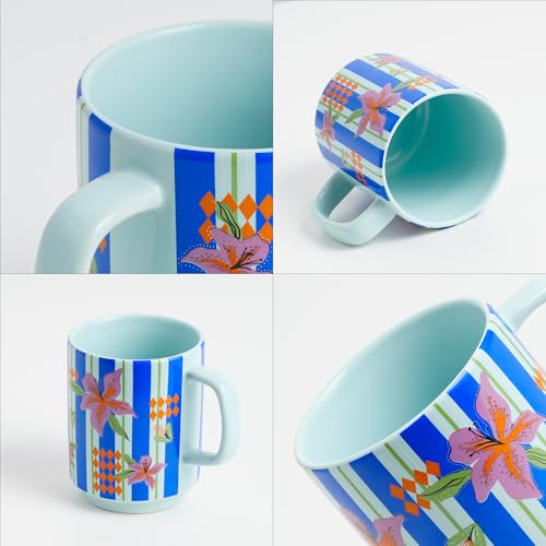 Shay Ceramic Mug, 1 Pc, Lily, 300ml | Glossy Finish | Ceramic Coffee Cup | Porcelain | Microwave Safe (Rise Mug - 1Pc - Lily) - Image 5