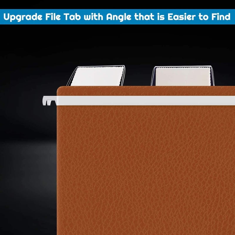 100 Sets Hanging File Folder Tabs (2") – Clear Plastic File Tabs with Blank Paper Inserts | Easy-to-Read File Folder Labels for Home/Office Filing Cabinets & Hanging Folders - Image 4