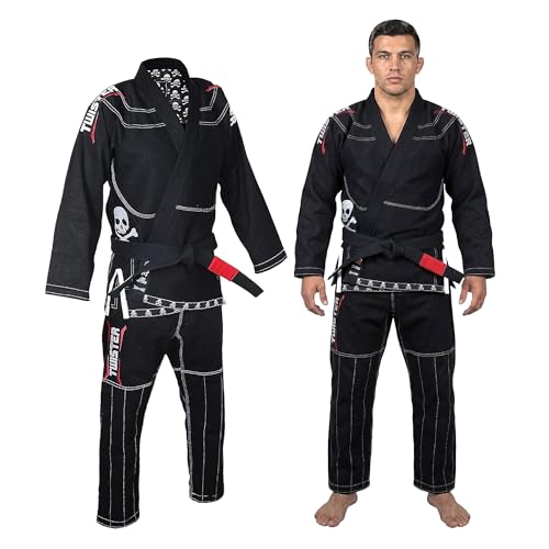Twister Progress 5.0 Brazilian Jiu Jitsu Gi | BJJ Gi | Lightweight Preshrunk Pearl Weave | With Pants and Jacket 475gram (BLACK, A0) - Image 2